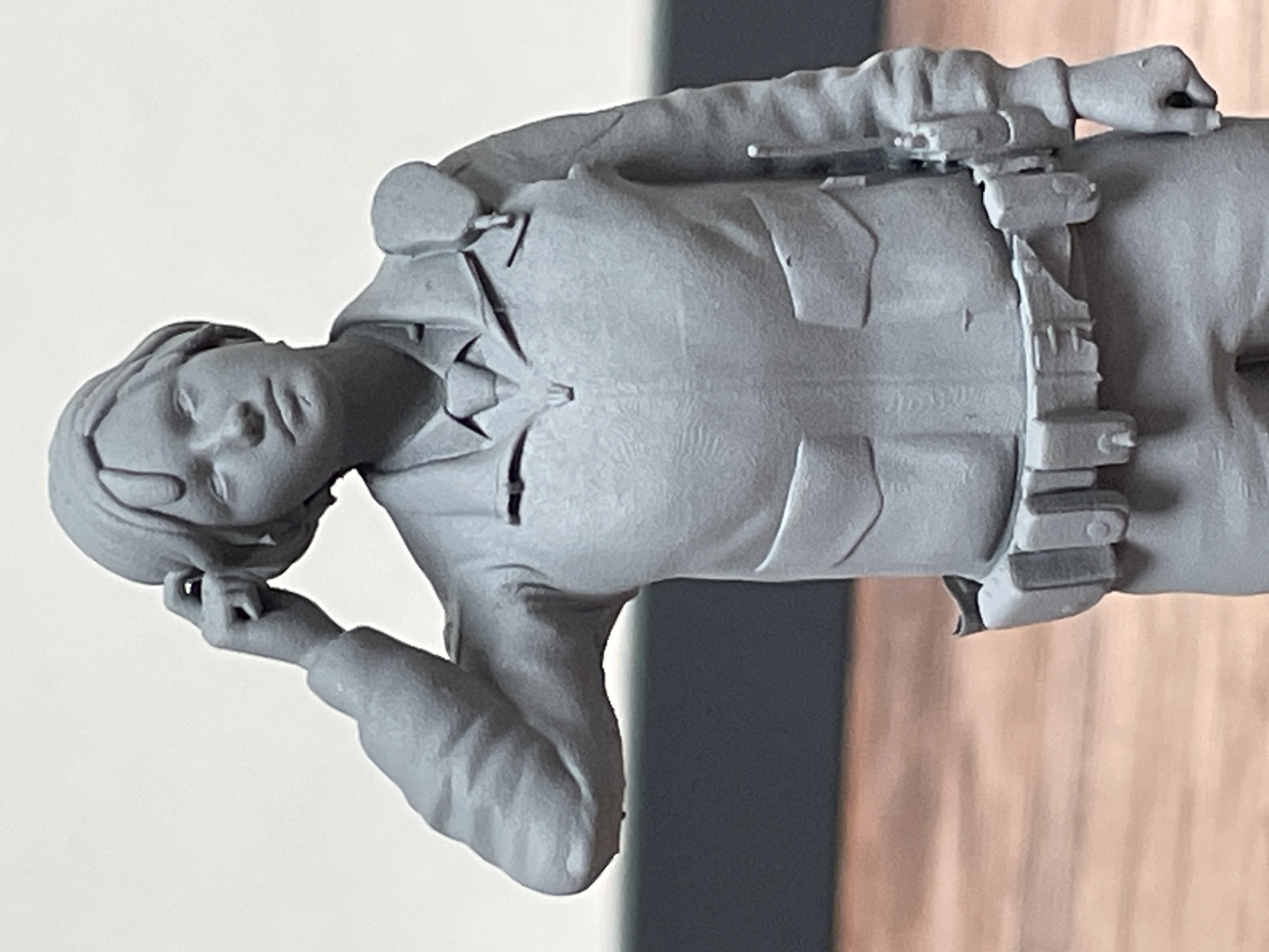Rendu figurine après préparation de surface