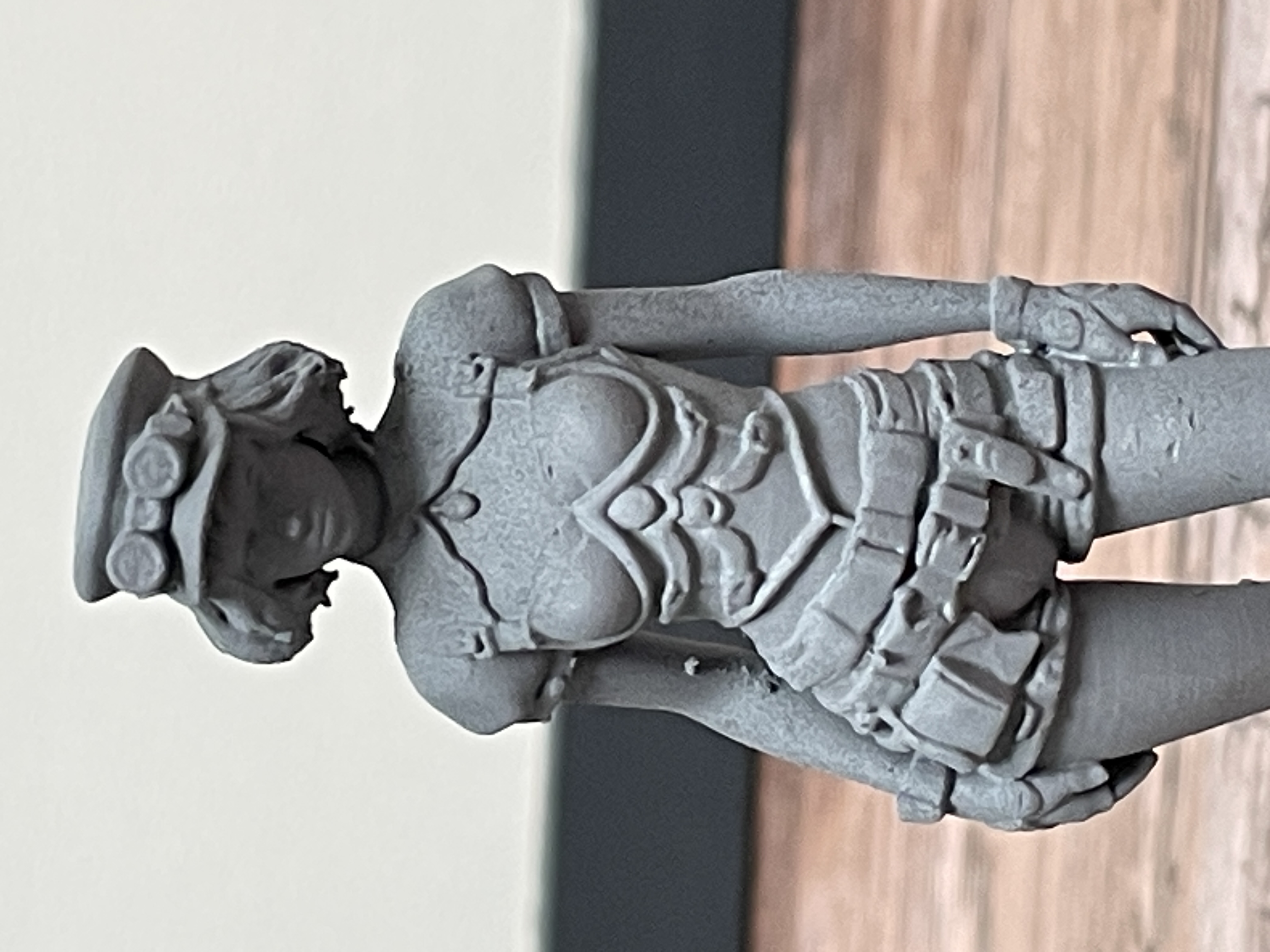 Rendu figurine après préparation de surface