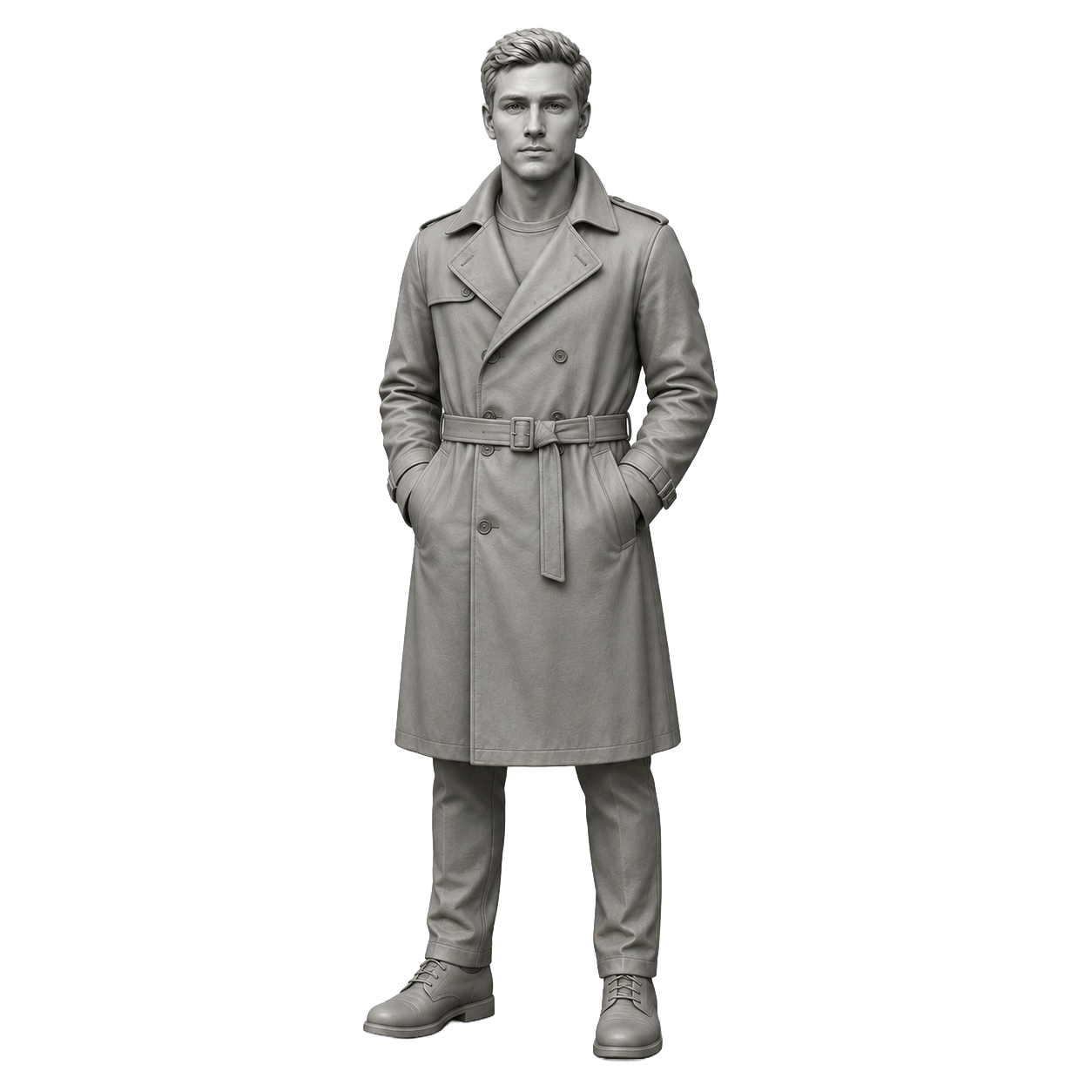 Hommes En Trenchcoat